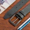 Miniatyrbillede 2 af 11: Herre premium læder bælte bredt 4 cm klassisk sort Beltimore Jeans