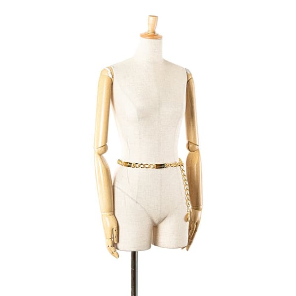 Pre-owned Chanel Gold Plated Medallion Chain Belt Gold