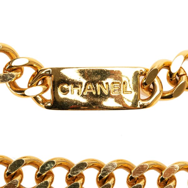Pre-owned Chanel Gold Plated Medallion Chain Belt Gold