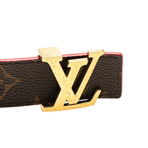 Pre-owned Louis Vuitton Monogram Initiales Reversible Belt Brown