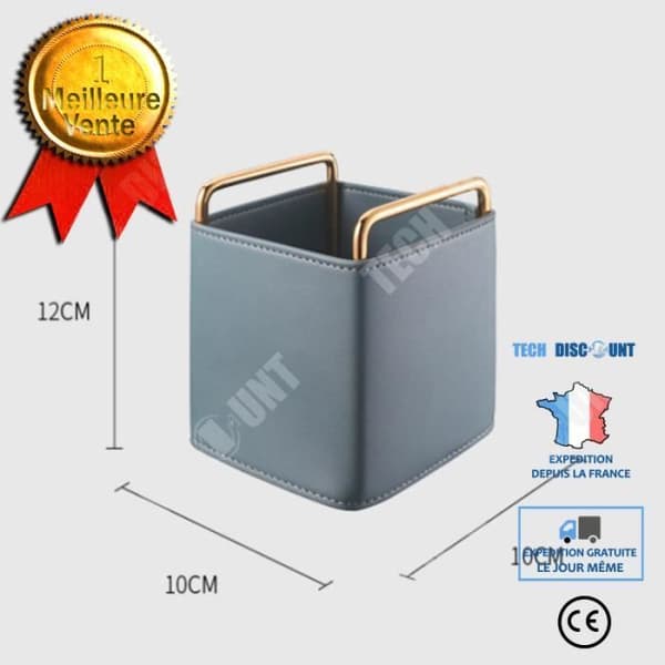 TD® Pennhållare förvaringsbox i läder Enkelt i nordisk stil hem vardagsrum fjärrkontroll förvaringsväska skrivbord pennhållare