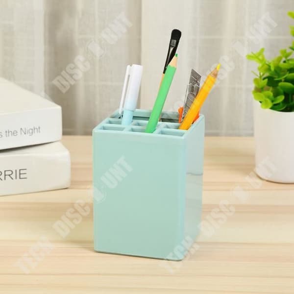 TD® Pennhållare Desktop Förvaringsbox Pennhållare Delat rutnät Kreativ Enkel Snedinsättning Sminkborstebehållare