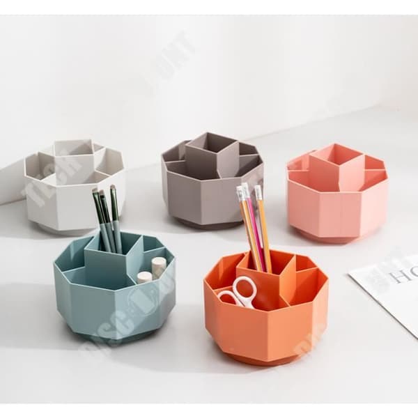 TD® Roterande pennhållare Creative Storage Box Office Pennhållare Office Student Pennfodral Kosmetisk brevpapper Compartim