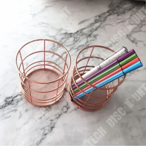 TD® Pennhållare Metall Pennhållare Modern Minimalistisk Kreativitet Ihålig Rund Flerfunktionskontorspapper Förvaring och finish