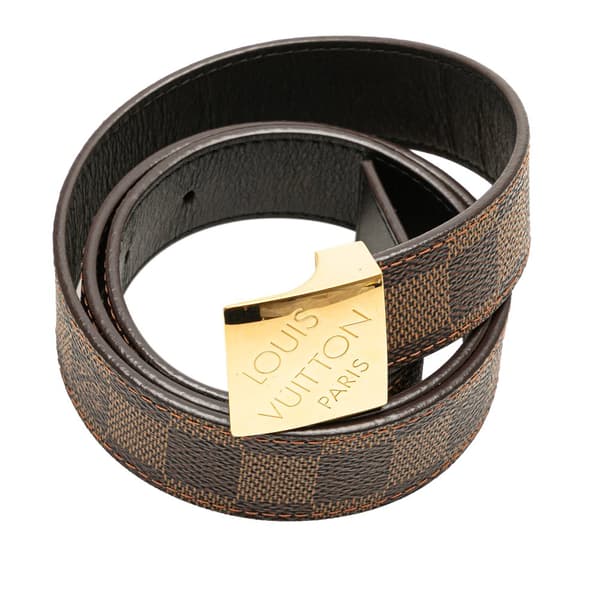 Pre-owned Louis Vuitton Damier Ebene Ceinture Belt Brown