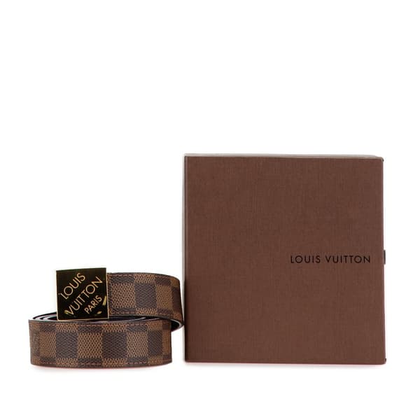 Pre-owned Louis Vuitton Damier Ebene Ceinture Belt Brown