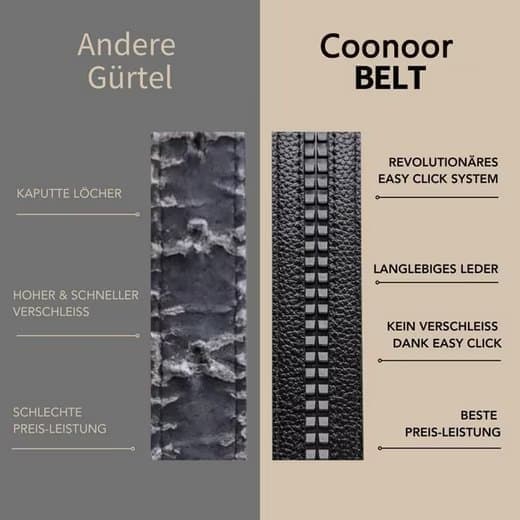 Läderbälte 3,5 cm med Justerbar Spänne 115/125 cm