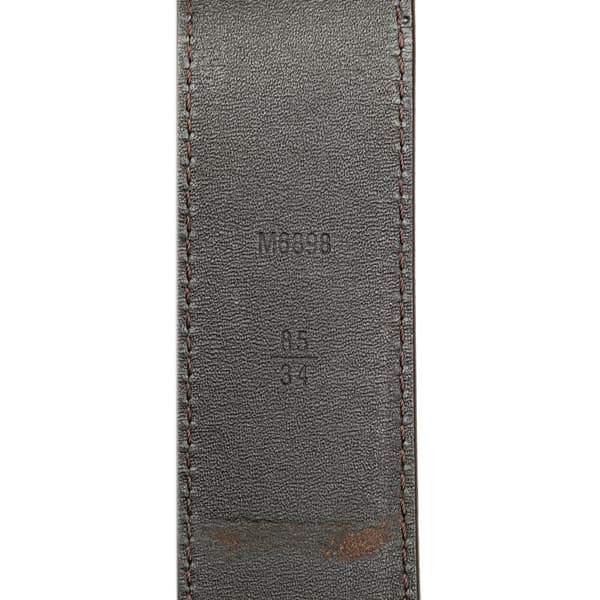 Pre-owned Louis Vuitton Taiga Initiales Belt Gray