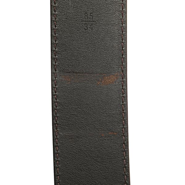 Pre-owned Louis Vuitton Taiga Initiales Belt Gray