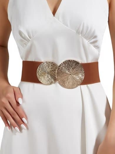 Taillengürtel Damen Elastische gürtel, 6cm Breiter Stretch Gürtel SZ2