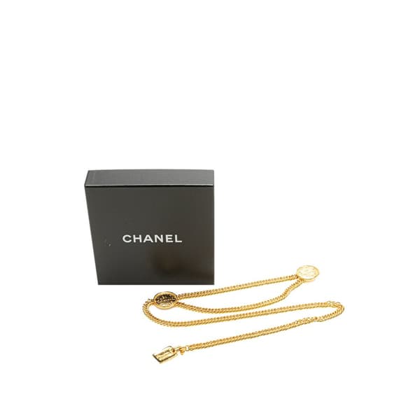 Pre-owned Chanel Gold Plated 31 Rue Cambon Paris Medallion Chain Belt Gold