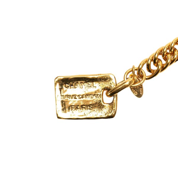 Pre-owned Chanel Gold Plated 31 Rue Cambon Paris Medallion Chain Belt Gold