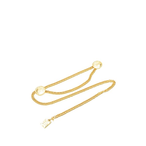 Pre-owned Chanel Gold Plated 31 Rue Cambon Paris Medallion Chain Belt Gold