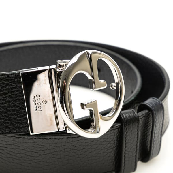Pre-owned Gucci Leather 1973 Reversible Belt Black