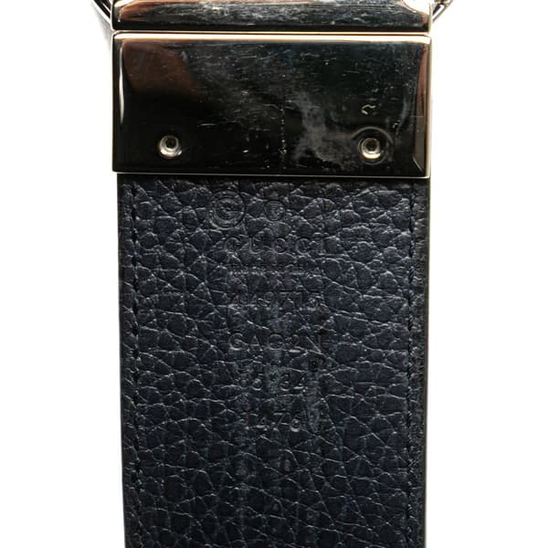Pre-owned Gucci Leather 1973 Reversible Belt Black