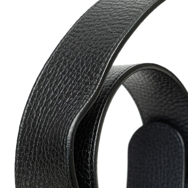 Pre-owned Gucci Leather 1973 Reversible Belt Black