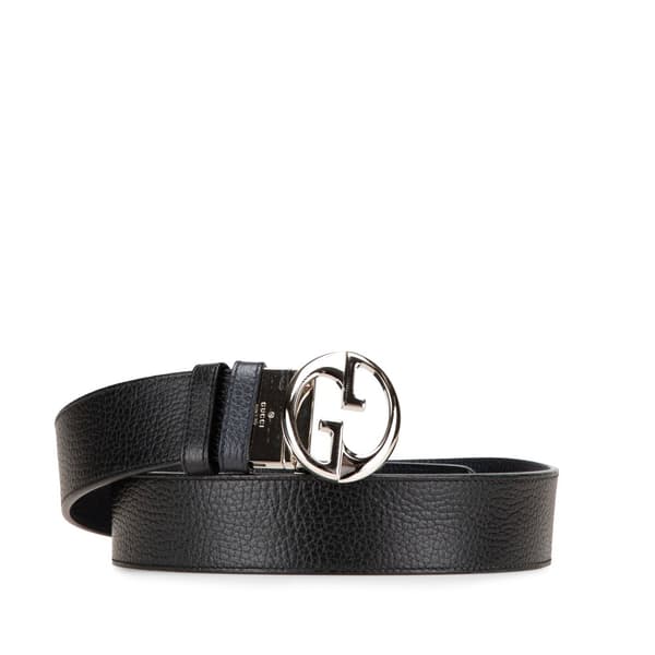 Pre-owned Gucci Leather 1973 Reversible Belt Black
