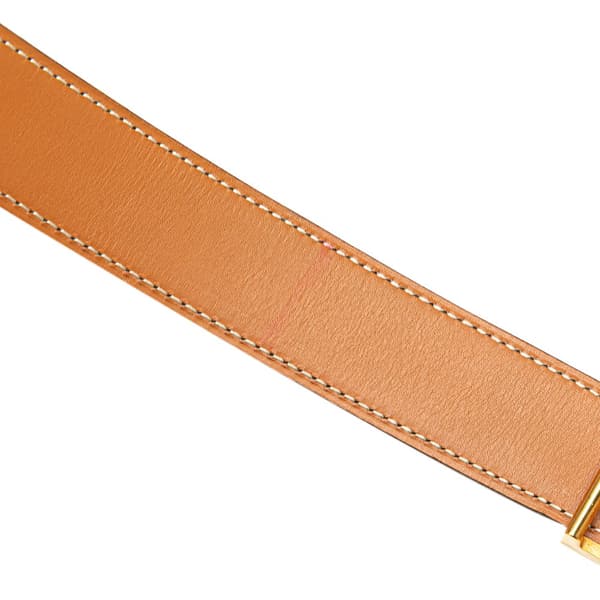 Pre-owned Hermès Leather Constance H Reversible Belt Black