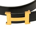 Miniatyrbillede 7 af 9: Pre-owned Hermès Leather Constance H Reversible Belt Black