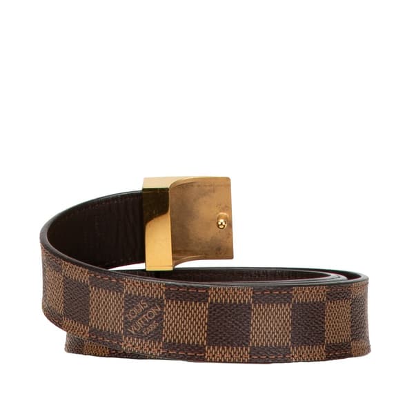 Pre-owned Louis Vuitton Damier Ebene Ceinture Belt Brown