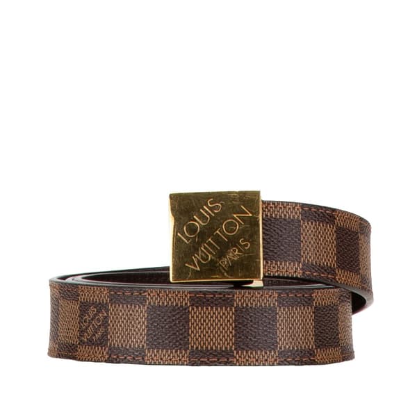 Pre-owned Louis Vuitton Damier Ebene Ceinture Belt Brown