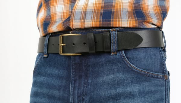 WILD JEANS HERRBÄLTE I LÄDER, SVART NARRAT LÄDER, GÅVA, Storlek 125 cm