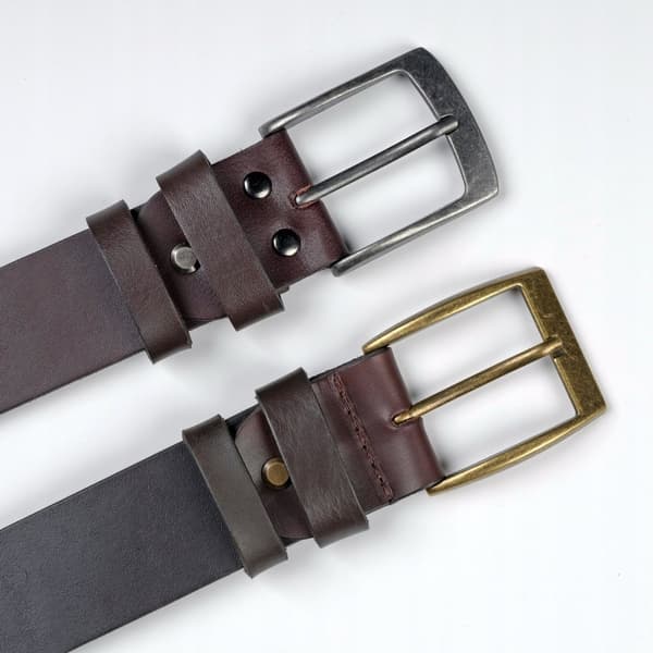 WILD JEANS HERR LÄDERBÄLTE I BRUNT NÄRVLÄDER, GÅVA Storlek 115 cm