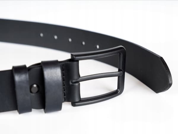 WILD JEANS HERR LÄDERBÄLTE SVART NARVLÄDER GÅVA Storlek 90 cm