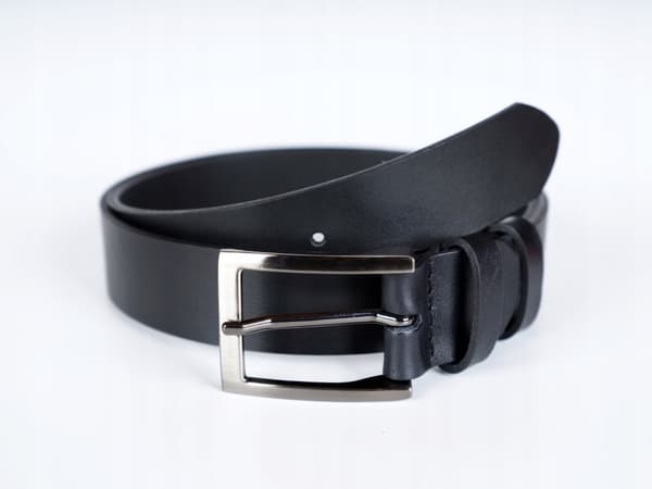 WILD JEANS SLIM HERRBÄLTE I SVART LÄDER, GÅVA 90 cm