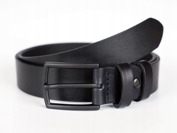 WILD JEANS SLIM HERRBÄLTE I SVART LÄDER, GÅVA 90 cm