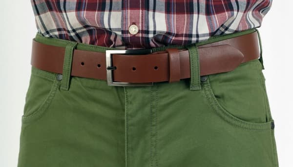 WILD JEANS SLIM LÆDERBÆLTE HERRE I BRUN NARNET LÆDER GAVE 90 cm