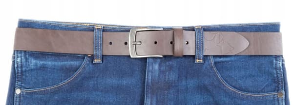 WILD JEANS HERR LÄDERBÄLTE BRUNT ÄKTA NÄRVLÄDER Storlek 95 cm