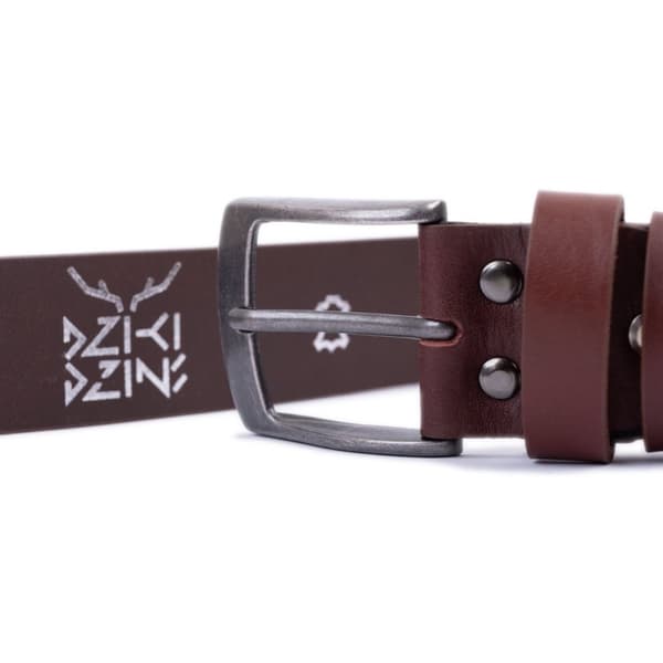 WILD DENIM HERRLÄDERBÄLTE I COGNAC ÄKTA NARRÄTTSLÄDER Storlek 115 cm