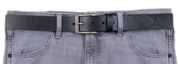 WILD JEANS HERR LÄDERBÄLTE SVART ÄKTA NÄRVLÄDER Storlek 120 cm