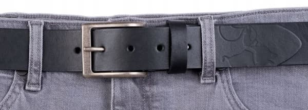 WILD JEANS HERR LÄDERBÄLTE SVART ÄKTA NÄRVLÄDER Storlek 120 cm