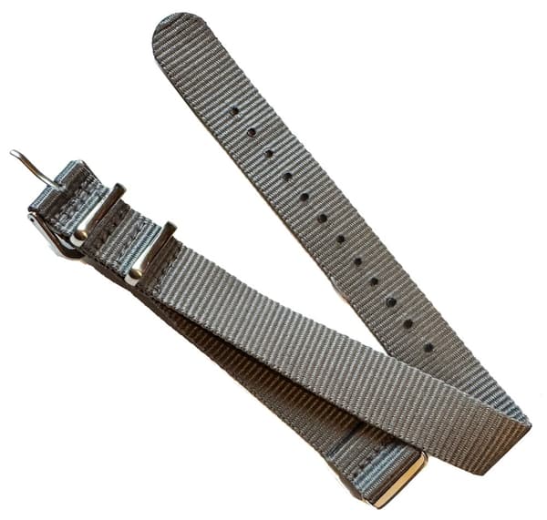 Nylon urrem grå vævning - 18 mm