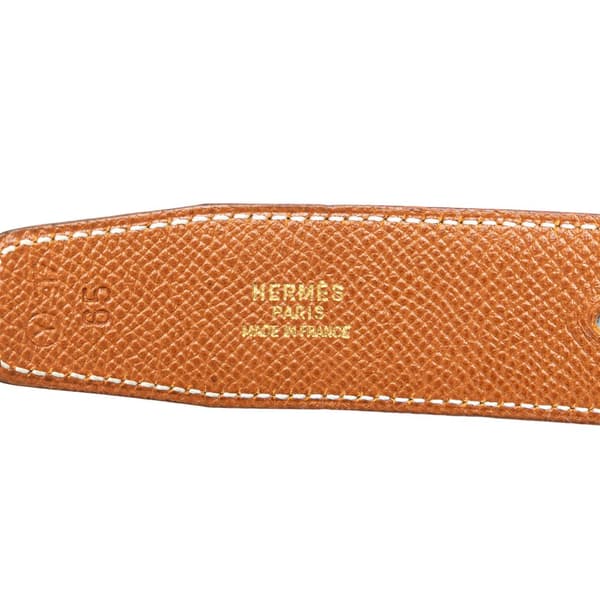 Pre-owned Hermès Box Calf Constance H Reversible Belt Black