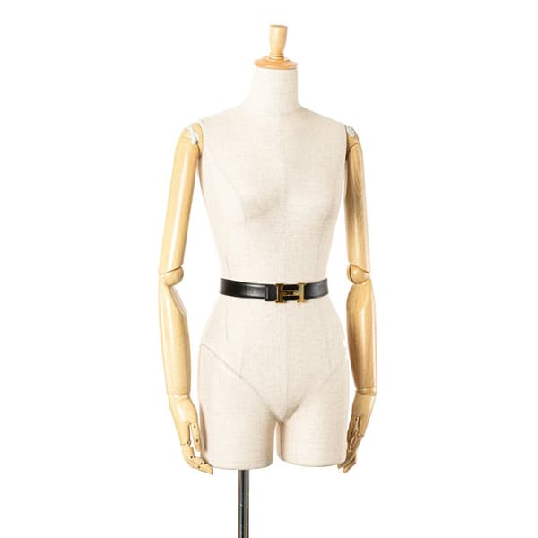 Pre-owned Hermès Box Calf Constance H Reversible Belt Black