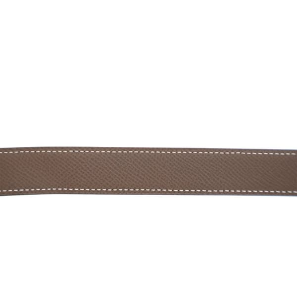 Pre-owned Hermès Epsom and Swift Constance H Reversible Belt Black