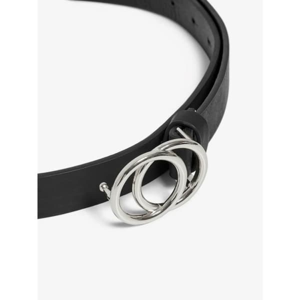 Bälte - Endast - Rasmi - Imiterat läder - 95 cm - Svart / Blank silverspänne