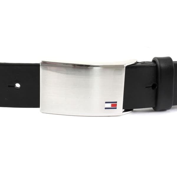 TOMMY HILFIGER TH Plate Bälte 3.5 W95 Svart - kürzbar [58675]