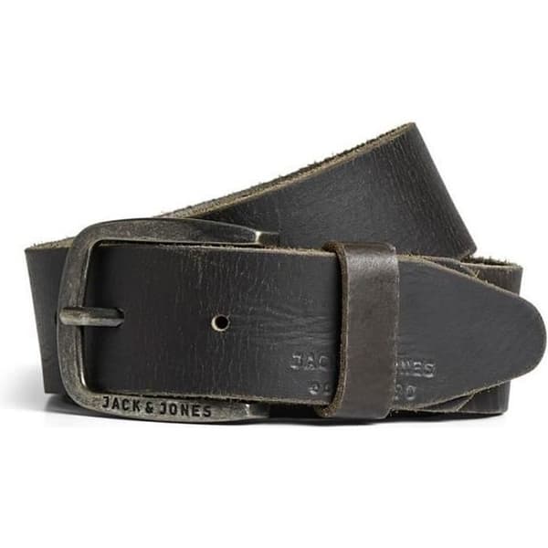 Bälte - JACK & JONES - Buffelskinn - Marron - 4 cm bredd