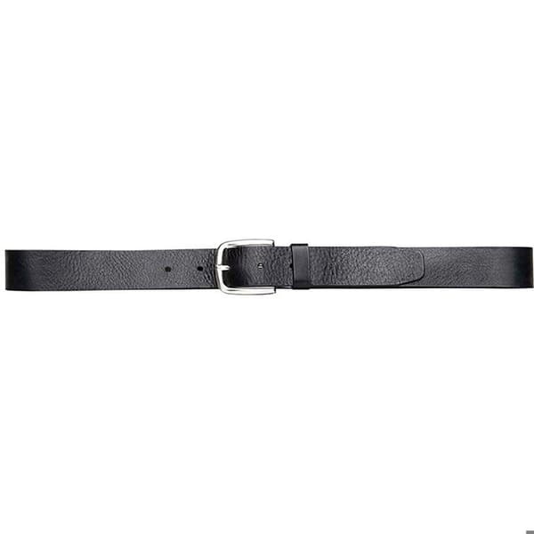 Bälte - Lee - Läder Full Grain - Svart - Vintage Silver Spänne - Chic