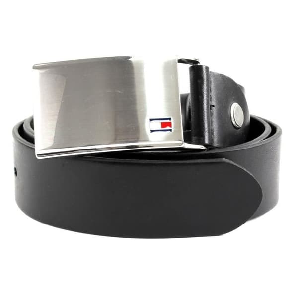 TOMMY HILFIGER TH Plate Bälte 3.5 W100 Svart - kürzbar [58673]