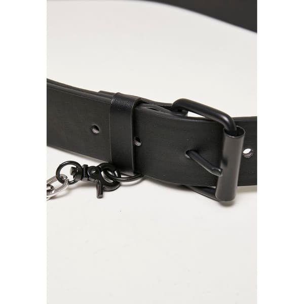 Bälte - Urban Classics - Syntetläder - Svart - Unisex - Tvåfärgad kedja