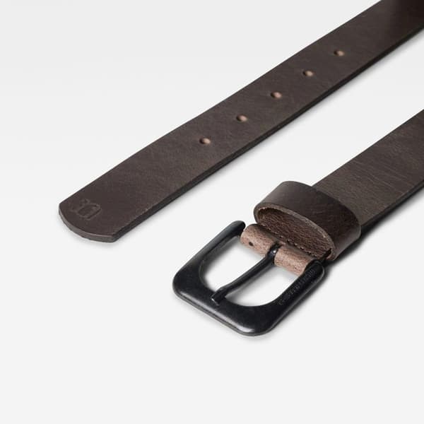 Bälte - G-Star - Zed - Fullnarvigt buffelskinn - Mörkbrun - Chic stil
