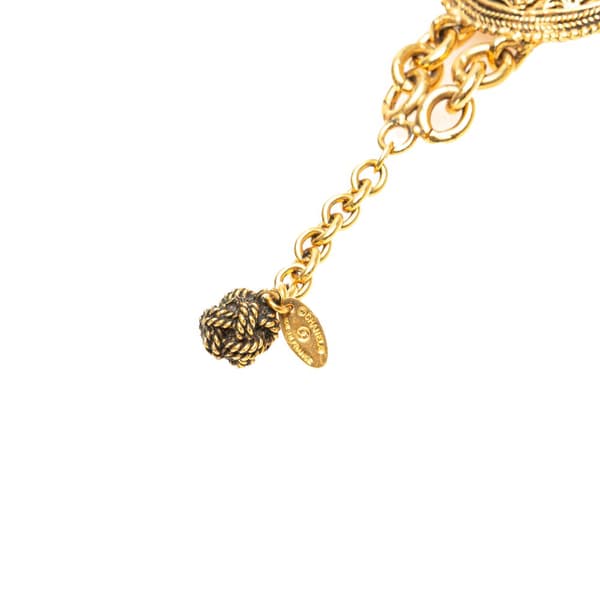 Pre-owned Chanel Gold Plated Coin Medallion Belt Gold