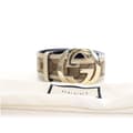 Miniatyrbillede 8 af 8: Pre-owned Gucci GG Canvas Interlocking G Belt Brown