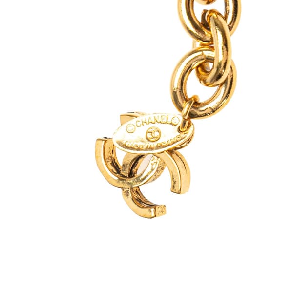 Pre-owned Chanel Gold Plated Quilted CC Triple Chain Belt Gold