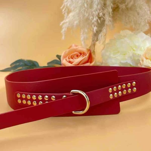 Belt with golden strass - multiple colors